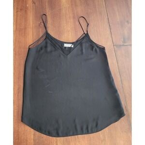 Aritzia BABATON Galen Black V Neck Mesh Detail Camisole Tank Top Womens XS